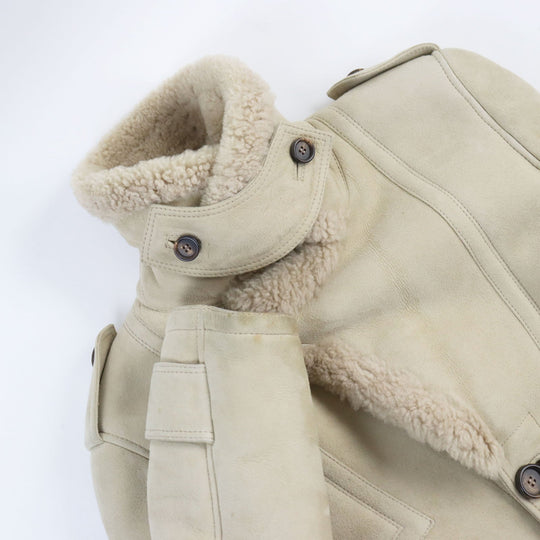 GUCCI Mouton coat 148233 Main: Mouton beige mens 44 Used Authentic