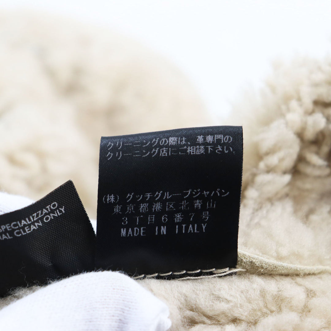 GUCCI Mouton coat 148233 Main: Mouton beige mens 44 Used Authentic