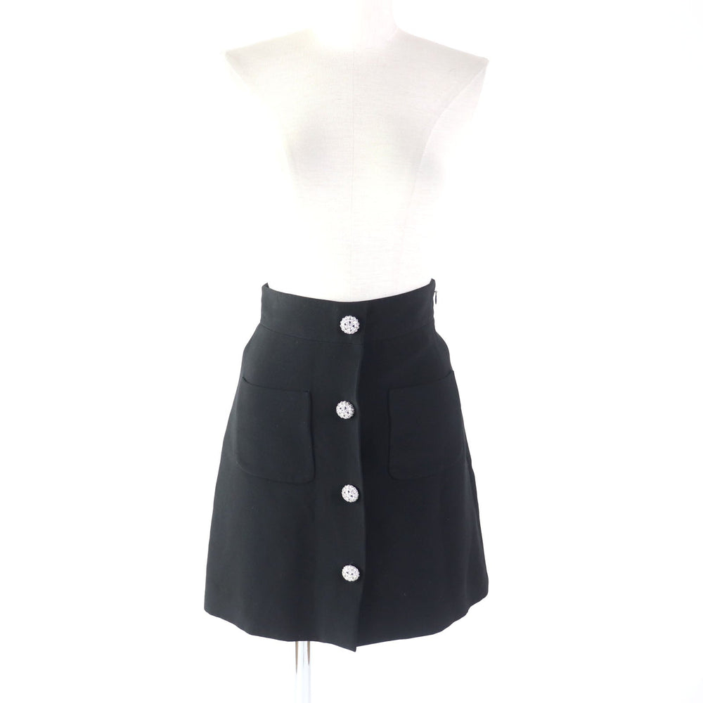 MIUMIU Mini skirt MG1767 Main: 100% viscose black Women 36 Used Authentic