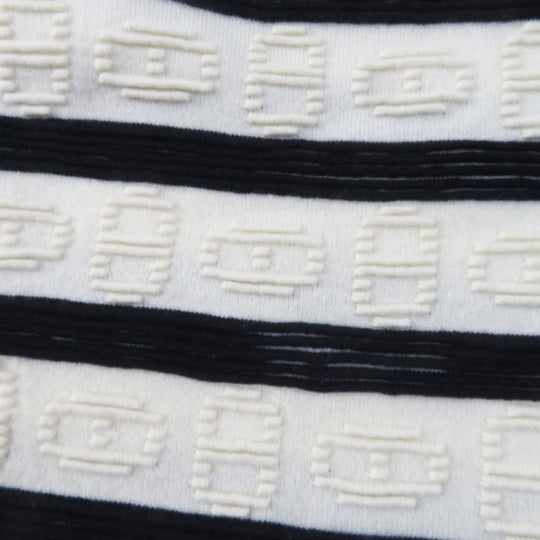 HERMES knit 3E2524D2 Main: 64% cashmere, Main: 36% cotton White navy Women 34 Used Authentic