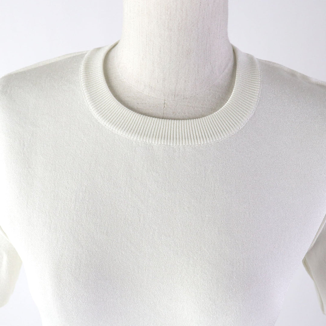 FENDI knit FZX811 Main: 79% rayon, Main: 16% polyester, Main: 5% nylon white Women 38 Used Authentic