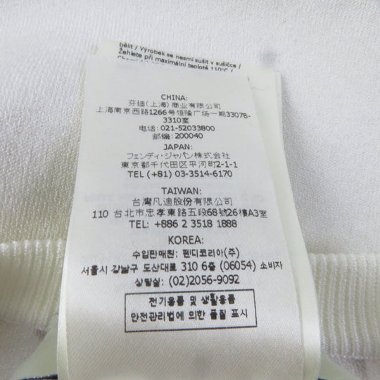 FENDI knit FZX811 Main: 79% rayon, Main: 16% polyester, Main: 5% nylon white Women 38 Used Authentic