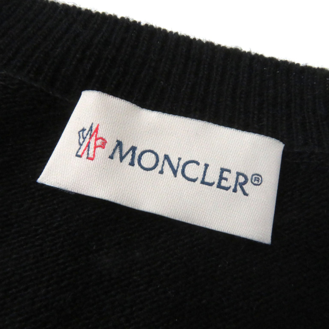 MONCLER sweater Main: 100% wool black Women XS Used Authentic