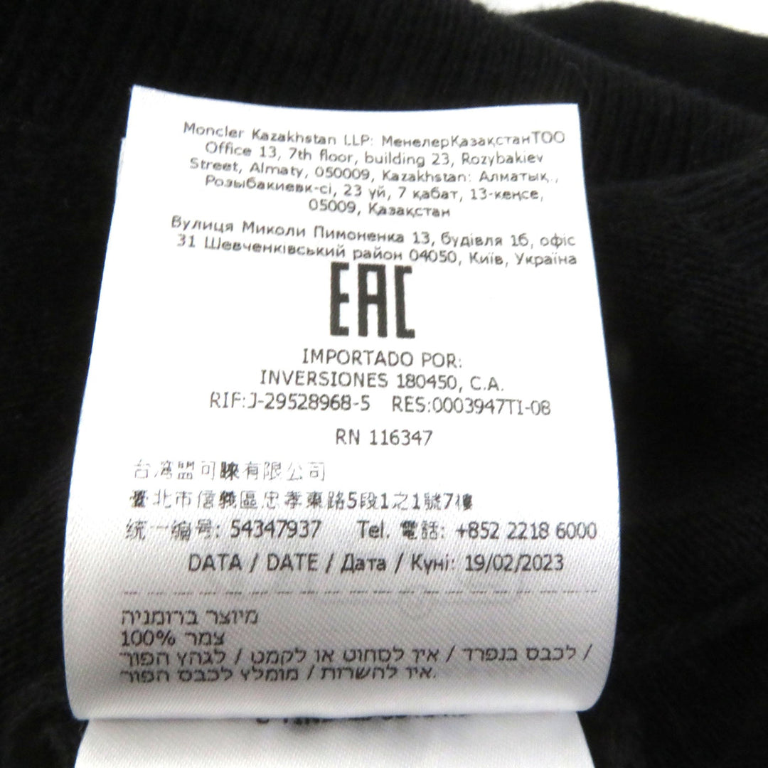 MONCLER sweater Main: 100% wool black Women XS Used Authentic
