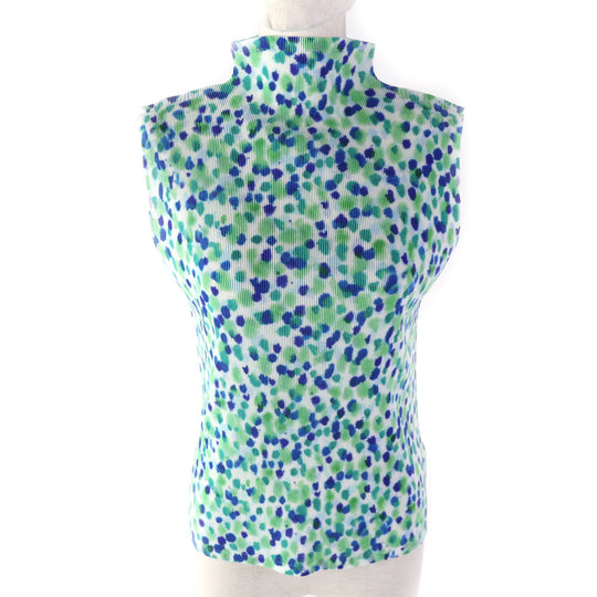 PLEATS PLEASE Cut PP51FK382 Main: 100% polyester Blue green Women 3 Used Authentic