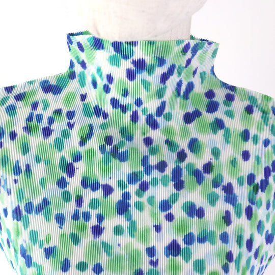 PLEATS PLEASE Cut PP51FK382 Main: 100% polyester Blue green Women 3 Used Authentic