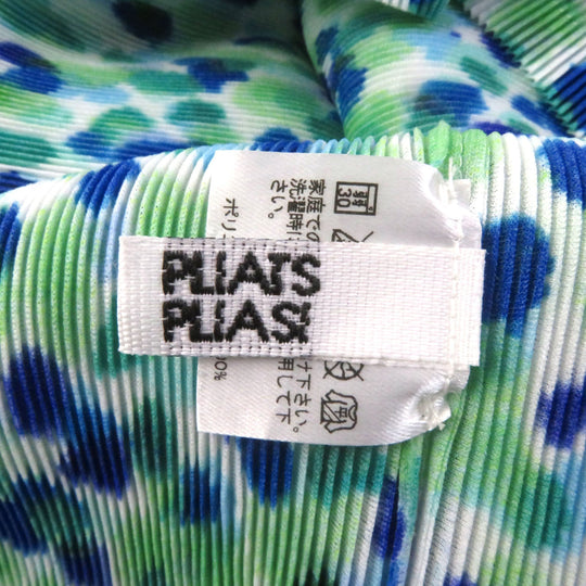 PLEATS PLEASE Cut PP51FK382 Main: 100% polyester Blue green Women 3 Used Authentic