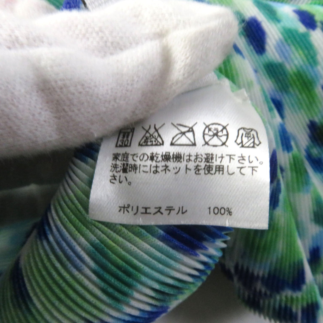 PLEATS PLEASE Cut PP51FK382 Main: 100% polyester Blue green Women 3 Used Authentic