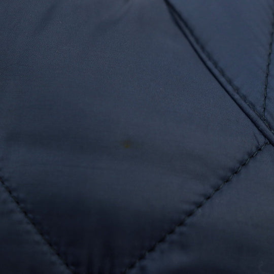 Burberry Prorsum Blouson Outer: 100% polyamide (nylon), Lining: 55% acetate, Lining: 45% viscose (rayon), Filling: 100% polyester, Part: 90% cotton, : 8% polyamide (nylon), : 2% elastane, Part: Lamb leather blue mens M Used Authentic
