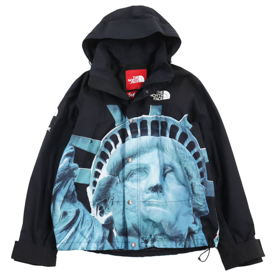 Supreme Mountain Hoodie NP61902I Outer: 100% nylon, Lining: polyester, Lining: nylon black Statue of Liberty Mountain Jacket Statue of Liberty Mountain Jacket mens S Used Authentic
