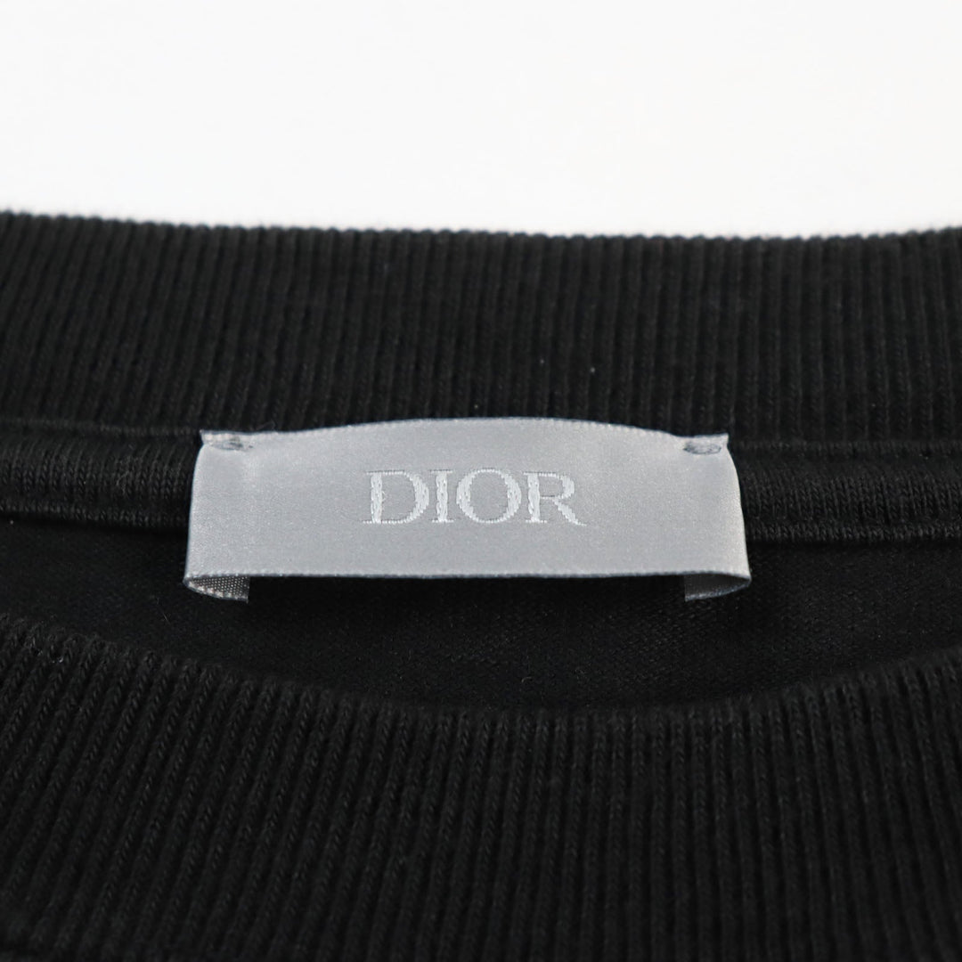 Dior HOMME Short sleeve T-shirt 313J696CO554 Main: 100% cotton, Part: 100% cotton black mens M Used Authentic