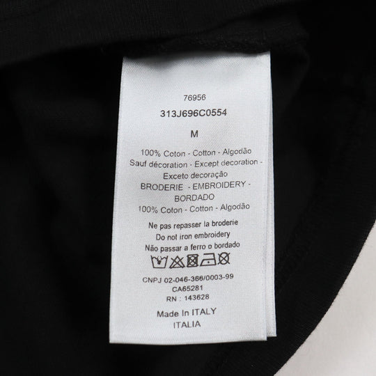 Dior HOMME Short sleeve T-shirt 313J696CO554 Main: 100% cotton, Part: 100% cotton black mens M Used Authentic