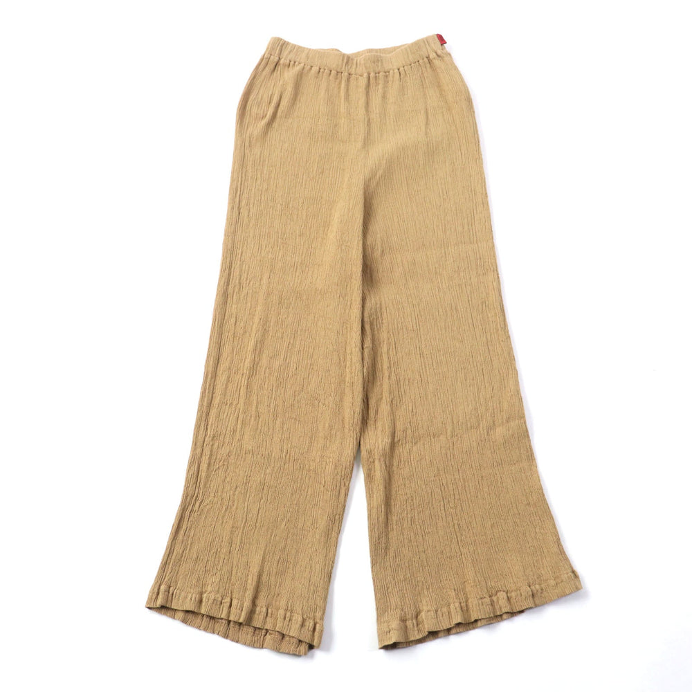 ISSEY MIYAKE Pants HA91FF604 Main: 100% cotton Brown HaaT Heart KYO CHIJIMI BASIC Women 2 Used Authentic