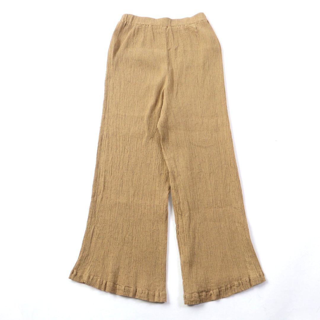 ISSEY MIYAKE Pants HA91FF604 Main: 100% cotton Brown HaaT Heart KYO CHIJIMI BASIC Women 2 Used Authentic
