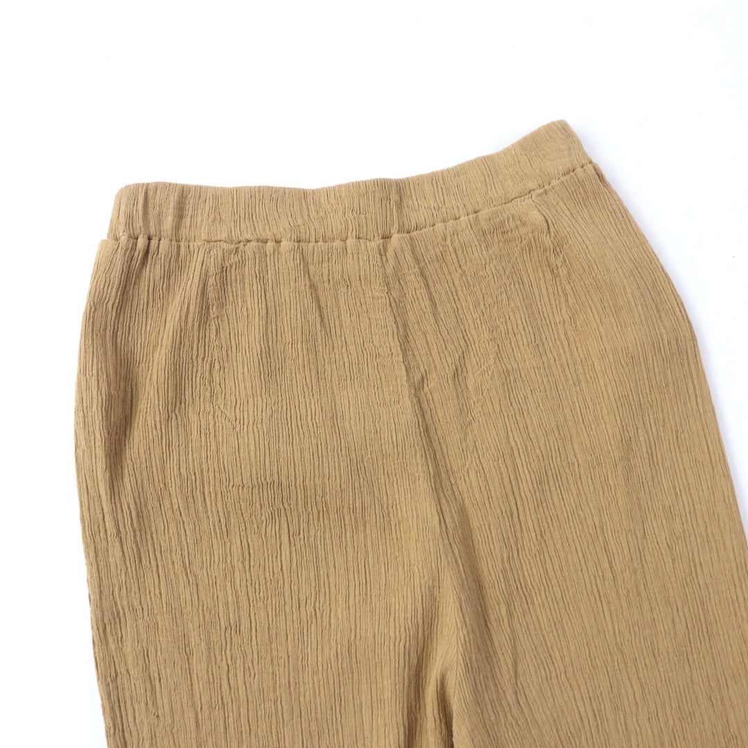ISSEY MIYAKE Pants HA91FF604 Main: 100% cotton Brown HaaT Heart KYO CHIJIMI BASIC Women 2 Used Authentic