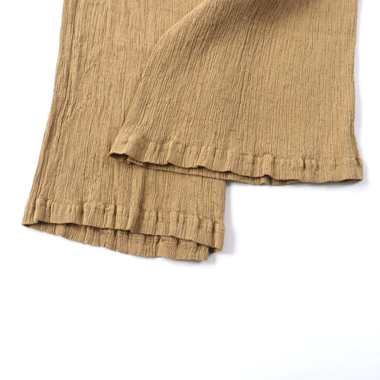 ISSEY MIYAKE Pants HA91FF604 Main: 100% cotton Brown HaaT Heart KYO CHIJIMI BASIC Women 2 Used Authentic