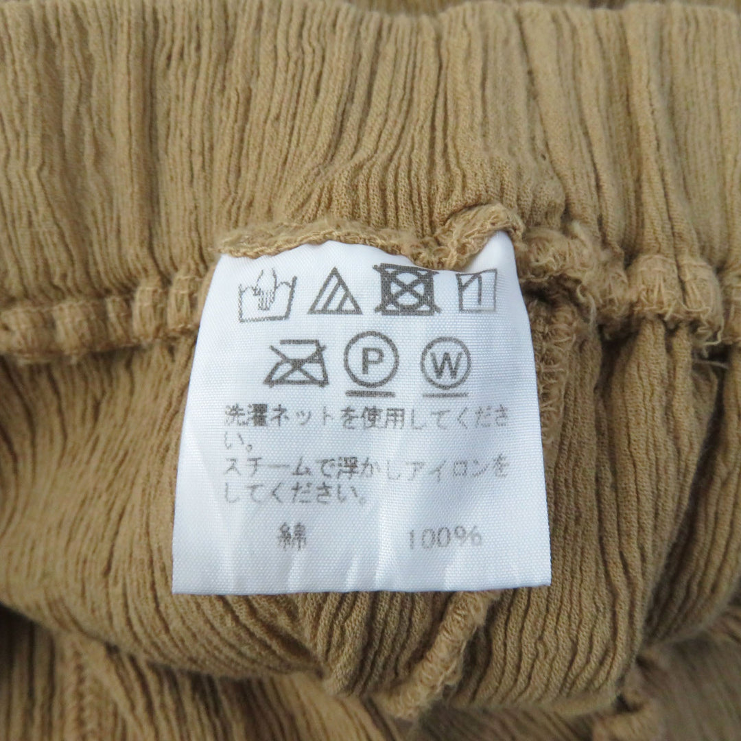 ISSEY MIYAKE Pants HA91FF604 Main: 100% cotton Brown HaaT Heart KYO CHIJIMI BASIC Women 2 Used Authentic