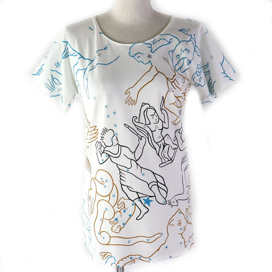HERMES Short sleeve T-shirt Main: 100% cotton White multicolor Women 34 Used Authentic