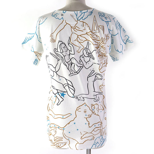 HERMES Short sleeve T-shirt Main: 100% cotton White multicolor Women 34 Used Authentic