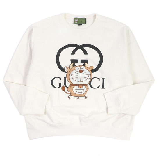 GUCCI sweat 626990 Main: 100% cotton, Applique: 100% polyester Ivory mens L Used Authentic