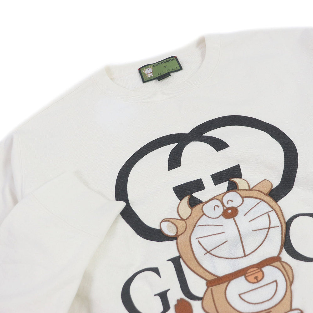 GUCCI sweat 626990 Main: 100% cotton, Applique: 100% polyester Ivory mens L Used Authentic