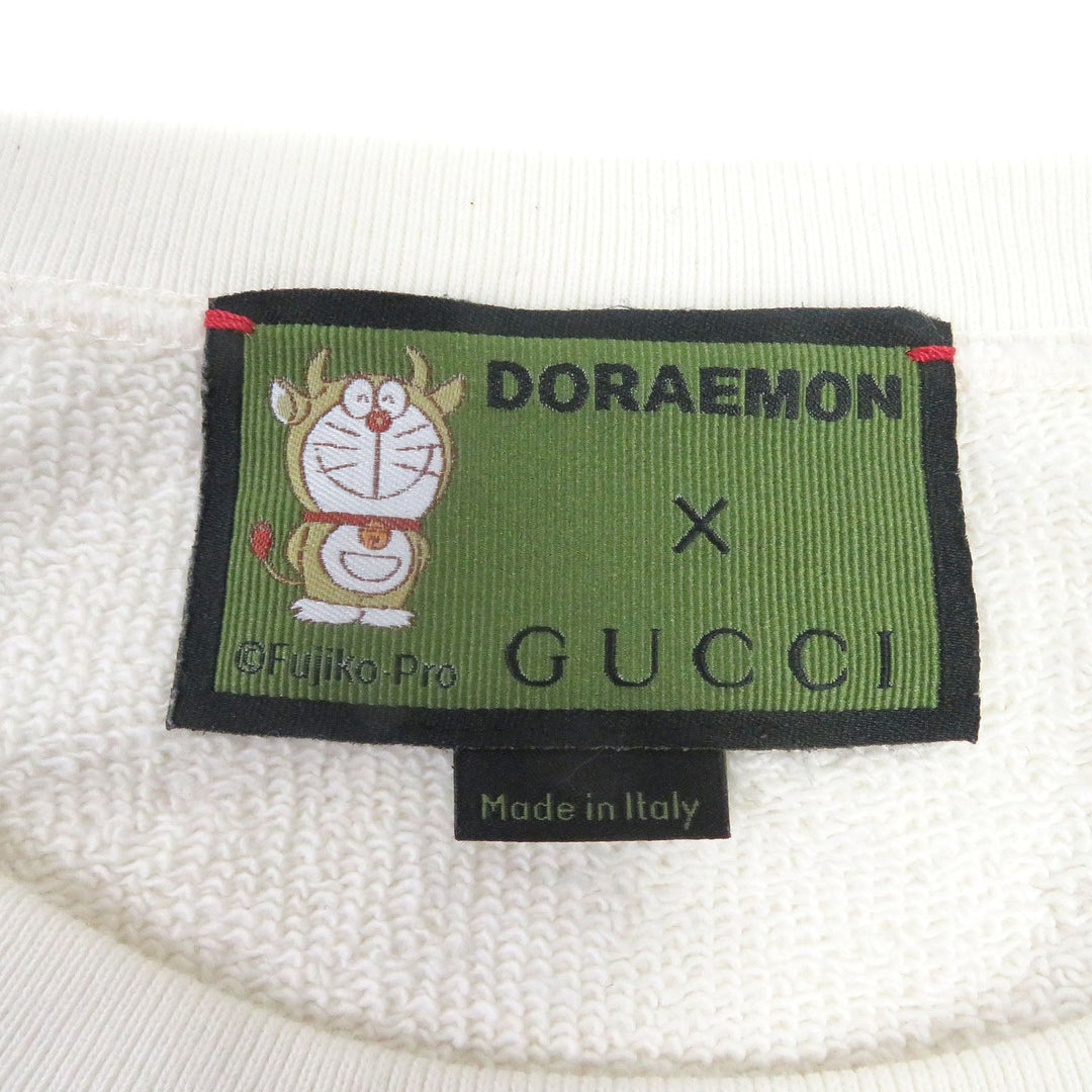 GUCCI sweat 626990 Main: 100% cotton, Applique: 100% polyester Ivory mens L Used Authentic
