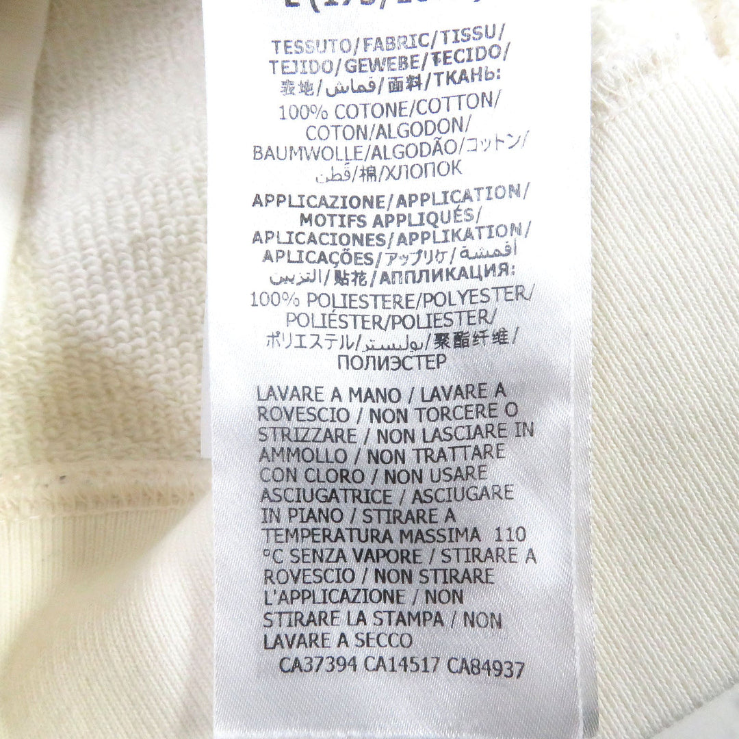 GUCCI sweat 626990 Main: 100% cotton, Applique: 100% polyester Ivory mens L Used Authentic
