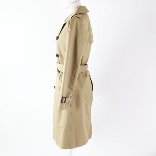 HYKE trench coat 191-17005 Outer material: 65% cotton, Outer material: 35% polyester, Lining: 100% cupra, Leather part: Cowhide leather Liner: 80% wool, 20% nylon Brown beige type Women 1 Used Authentic