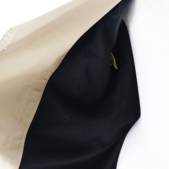 HYKE trench coat 191-17005 Outer material: 65% cotton, Outer material: 35% polyester, Lining: 100% cupra, Leather part: Cowhide leather Liner: 80% wool, 20% nylon Brown beige type Women 1 Used Authentic
