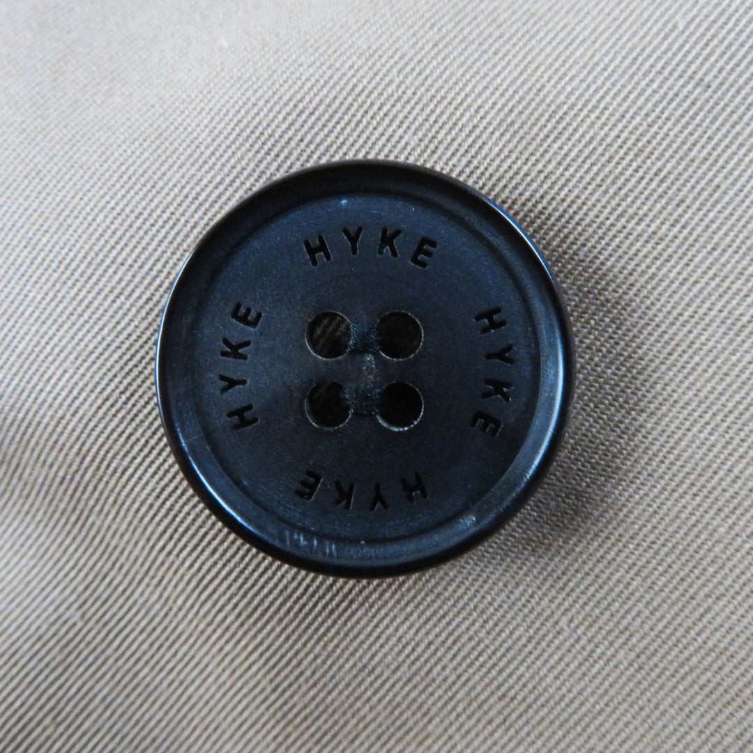 HYKE trench coat 191-17005 Outer material: 65% cotton, Outer material: 35% polyester, Lining: 100% cupra, Leather part: Cowhide leather Liner: 80% wool, 20% nylon Brown beige type Women 1 Used Authentic