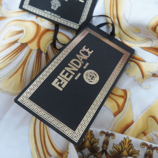 FENDI Long sleeve shirt FS7891 Main: 100% silk light beige Women 36 Used Authentic