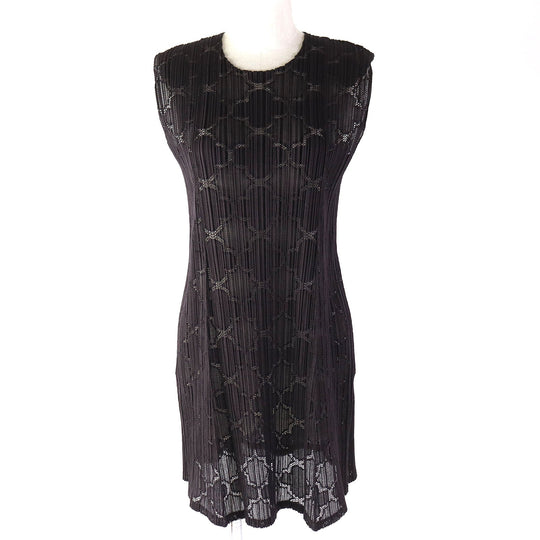 PLEATS PLEASE Tunic PP81-JT623 Main: 100% polyester Dark brown Women 3 Used Authentic