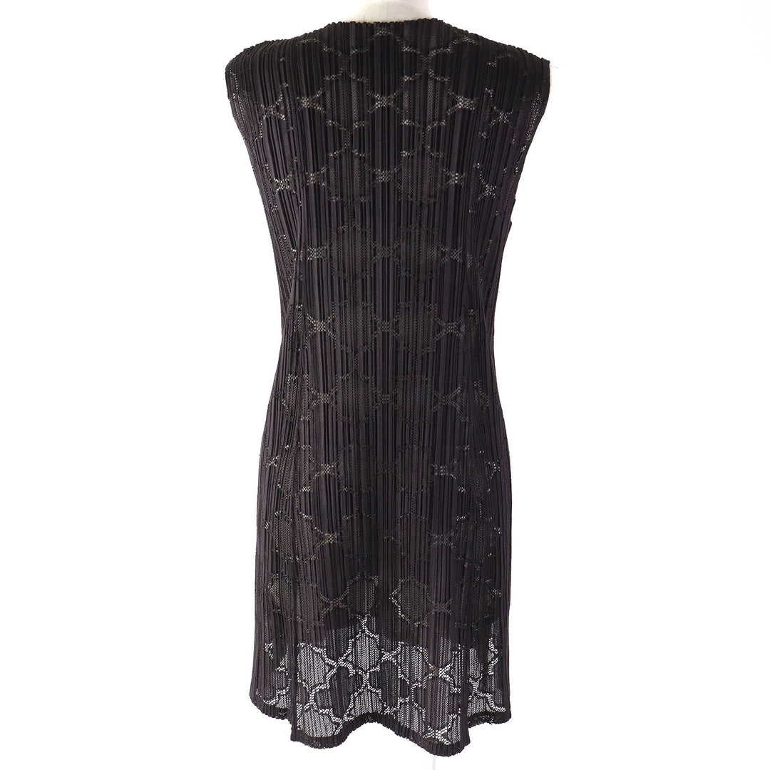PLEATS PLEASE Tunic PP81-JT623 Main: 100% polyester Dark brown Women 3 Used Authentic
