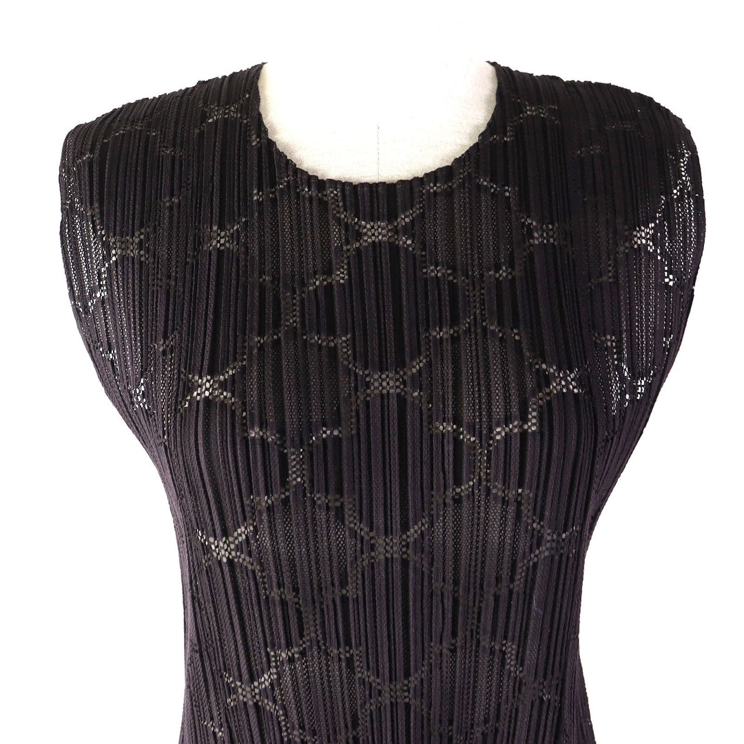 PLEATS PLEASE Tunic PP81-JT623 Main: 100% polyester Dark brown Women 3 Used Authentic