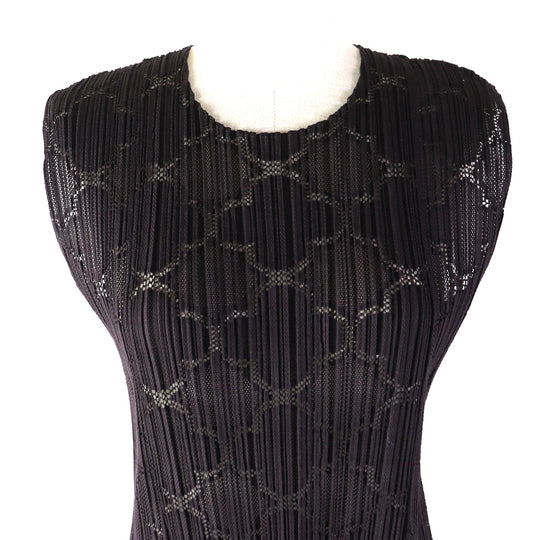 PLEATS PLEASE Tunic PP81-JT623 Main: 100% polyester Dark brown Women 3 Used Authentic