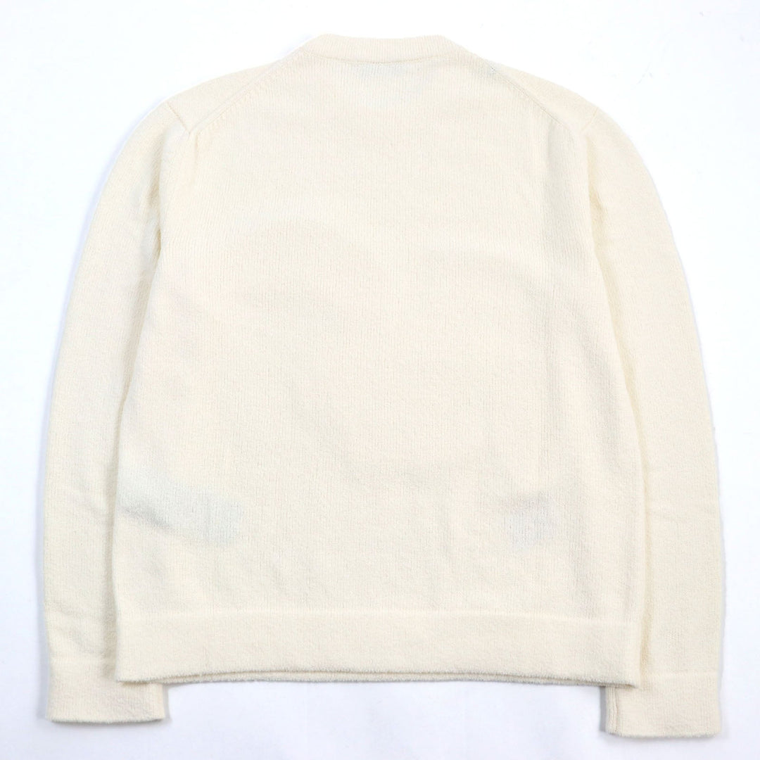 Dior HOMME knit 313M657AT498 Outer: 68% cotton, Outer: 32% nylon, Embroidered part: 70% nylon, 30% polyester, Trim: 50% wool, 50% acrylic Ivory mens S Used Authentic