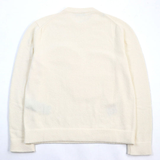 Dior HOMME knit 313M657AT498 Outer: 68% cotton, Outer: 32% nylon, Embroidered part: 70% nylon, 30% polyester, Trim: 50% wool, 50% acrylic Ivory mens S Used Authentic