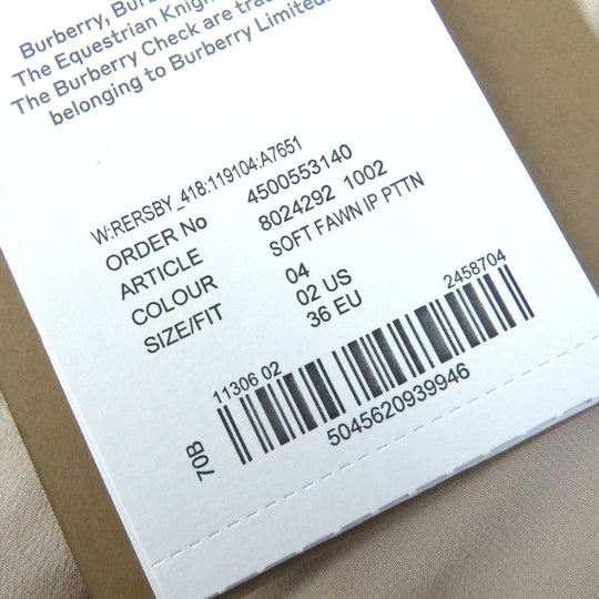 BURBERRY Pleated skirt 8024292 Main: 100% polyester, Lining: 100% silk Beige type Women 36 Used Authentic
