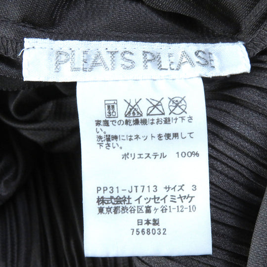 PLEATS PLEASE one piece PP31-JT713 Main: 100% polyester Dark brown Women 3 Used Authentic