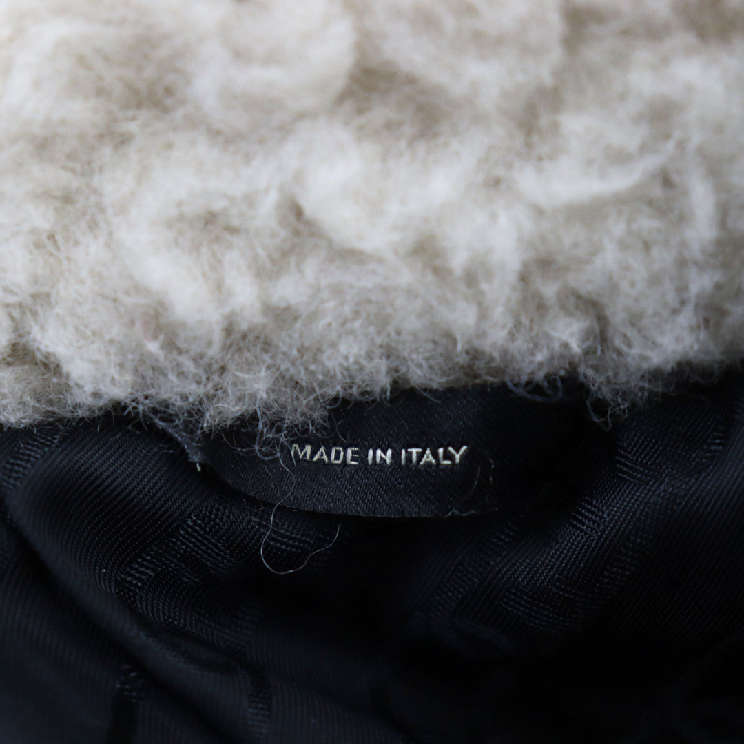 FENDI Blouson FW1163 Outer: 57% wool, Outer: 43% alpaca, Part: leather, Part: 100% wool, Lining: 100% cupra, Filling: 100% polyester Beige brown mens 46 Used Authentic