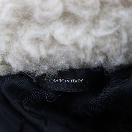 FENDI Blouson FW1163 Outer: 57% wool, Outer: 43% alpaca, Part: leather, Part: 100% wool, Lining: 100% cupra, Filling: 100% polyester Beige brown mens 46 Used Authentic