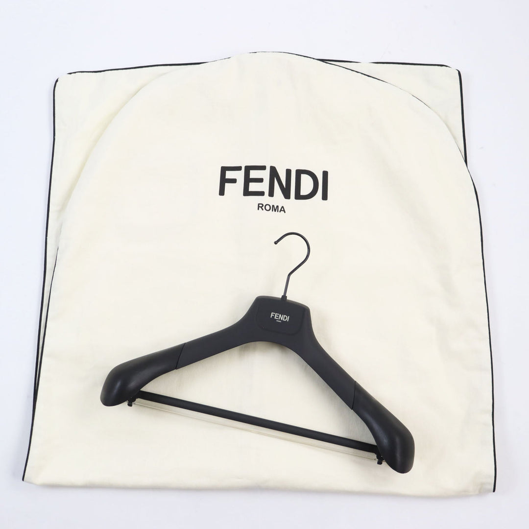 FENDI Blouson FW1163 Outer: 57% wool, Outer: 43% alpaca, Part: leather, Part: 100% wool, Lining: 100% cupra, Filling: 100% polyester Beige brown mens 46 Used Authentic