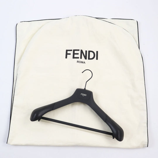 FENDI Blouson FW1163 Outer: 57% wool, Outer: 43% alpaca, Part: leather, Part: 100% wool, Lining: 100% cupra, Filling: 100% polyester Beige brown mens 46 Used Authentic