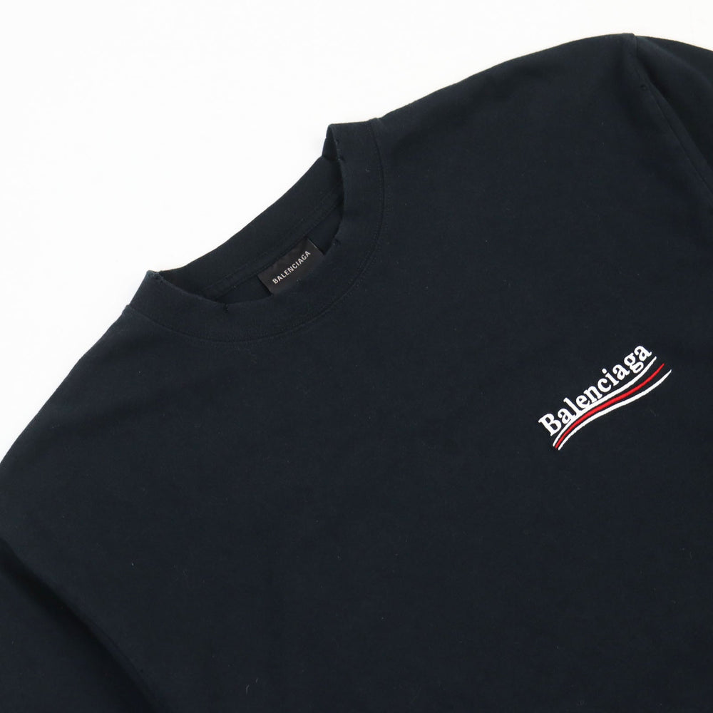 BALENCIAGA Short sleeve T-shirt 641655 Main: 100% cotton, Part: 97% cotton, Part: 3% polyurethane, Part: 100% polyester black mens XXS Used Authentic