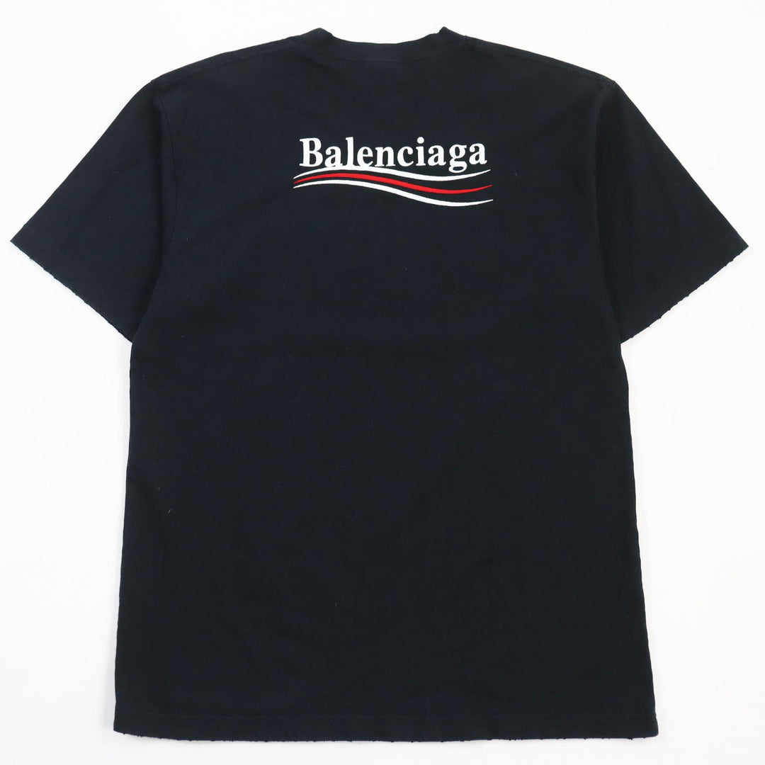 BALENCIAGA Short sleeve T-shirt 641655 Main: 100% cotton, Part: 97% cotton, Part: 3% polyurethane, Part: 100% polyester black mens XXS Used Authentic