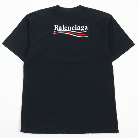 BALENCIAGA Short sleeve T-shirt 641655 Main: 100% cotton, Part: 97% cotton, Part: 3% polyurethane, Part: 100% polyester black mens XXS Used Authentic
