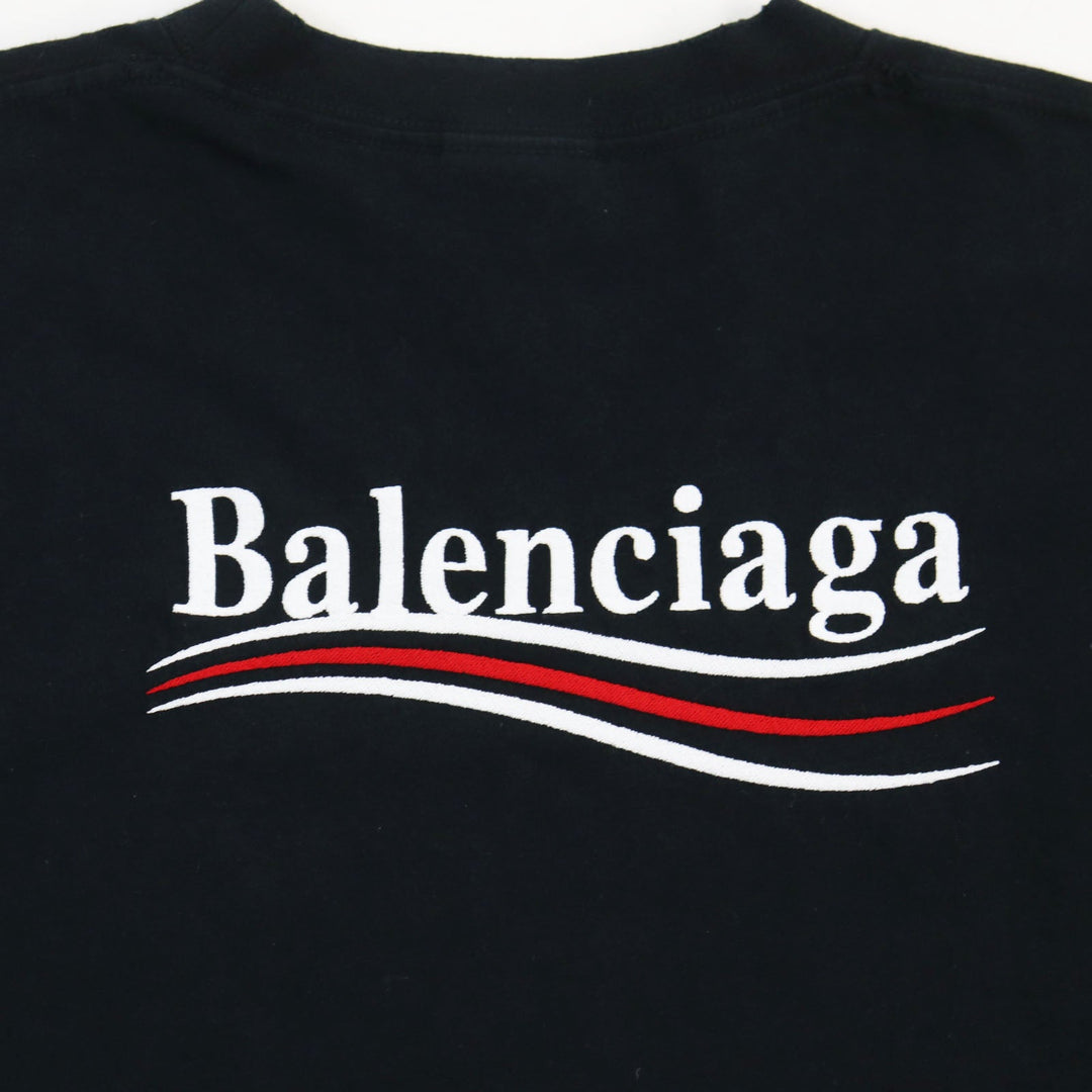 BALENCIAGA Short sleeve T-shirt 641655 Main: 100% cotton, Part: 97% cotton, Part: 3% polyurethane, Part: 100% polyester black mens XXS Used Authentic