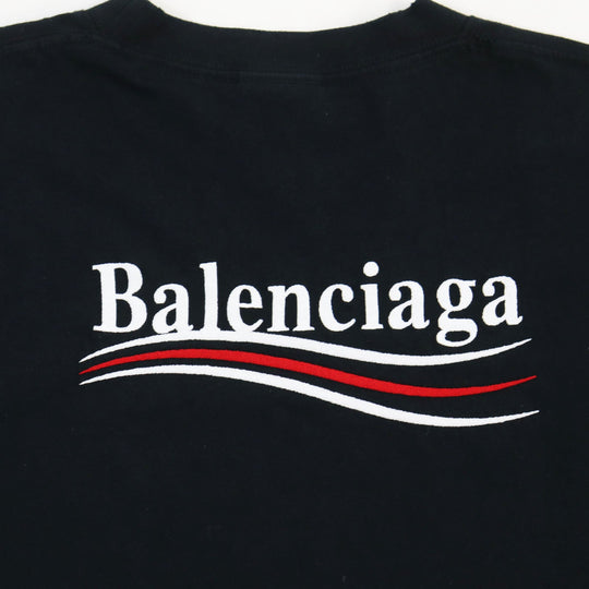 BALENCIAGA Short sleeve T-shirt 641655 Main: 100% cotton, Part: 97% cotton, Part: 3% polyurethane, Part: 100% polyester black mens XXS Used Authentic