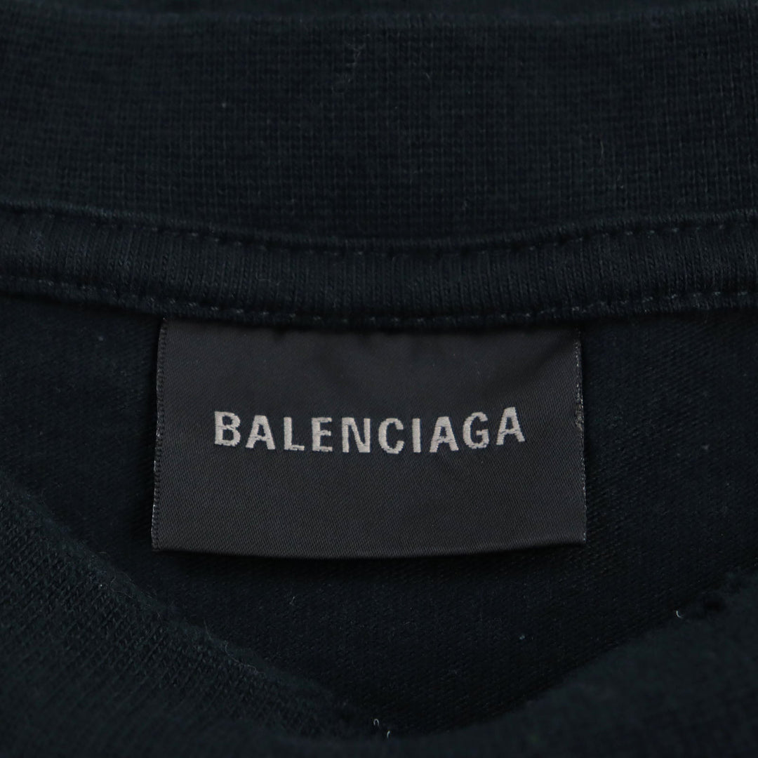 BALENCIAGA Short sleeve T-shirt 641655 Main: 100% cotton, Part: 97% cotton, Part: 3% polyurethane, Part: 100% polyester black mens XXS Used Authentic