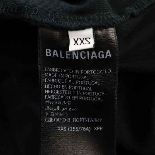 BALENCIAGA Short sleeve T-shirt 641655 Main: 100% cotton, Part: 97% cotton, Part: 3% polyurethane, Part: 100% polyester black mens XXS Used Authentic
